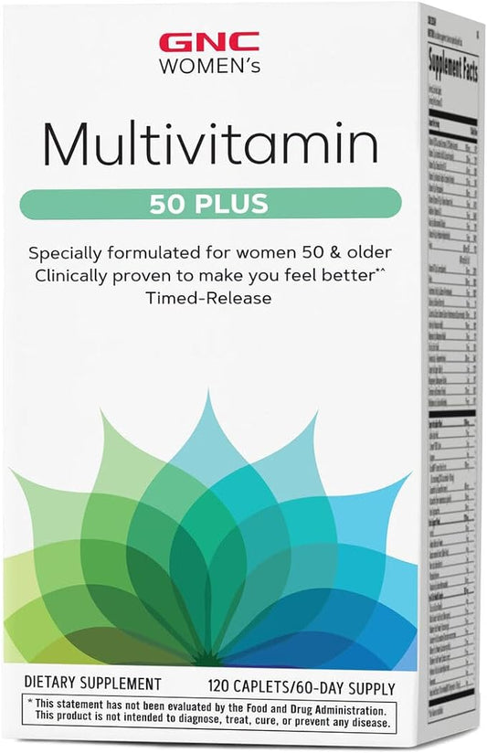 GNC Women's Multivitamin 50 Plus |Supports B12 | 120 Caplets