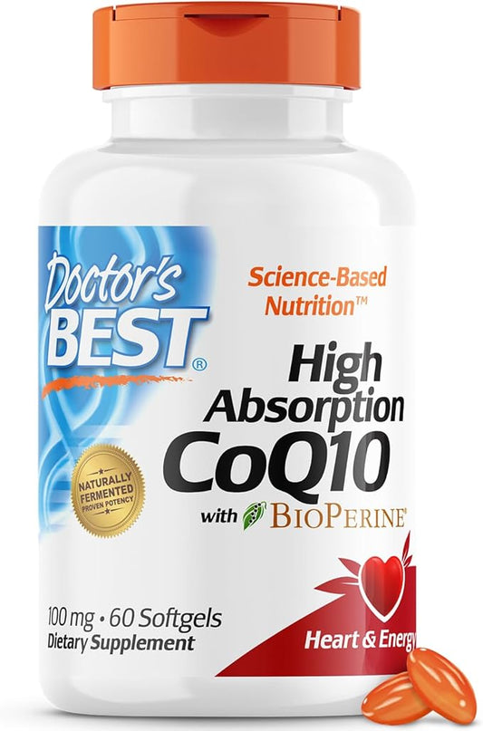 Doctor's Best High Absorption CoQ10 100 mg, 60 SoFtgels