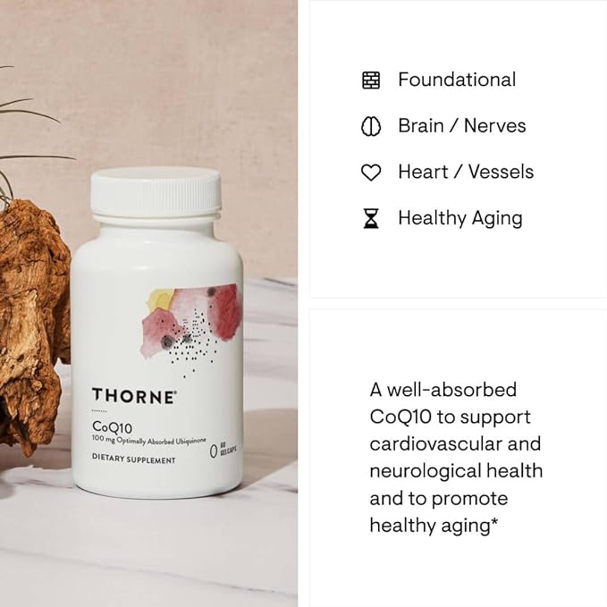 THORNE CoQ10 (formerly Q-Best 100) 100mg Optimally 60 Gelcaps