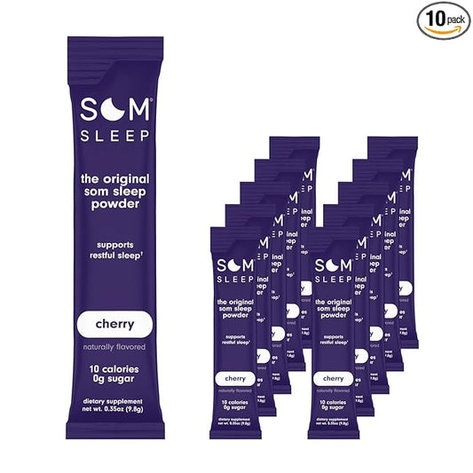 Som Sleep, Restful Sleep Powder Drink B6, L-Theanine 10-Pack