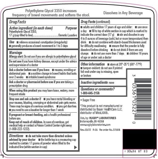 Rugby Polyethylene Glycol (PEG) 3350 Osmotic 17.9 Oz 30 Once-Daily