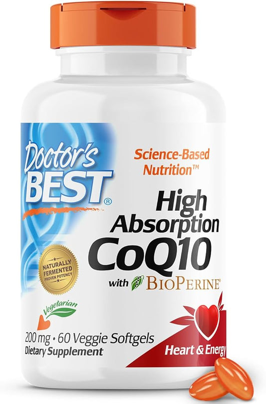 Doctor's BEST High Absorption CoQ10 200 mg, 60 Veggie