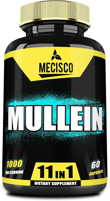 Mullein Leaf Supplement with Panax Ginseng 60 Capsules 11in1 Support