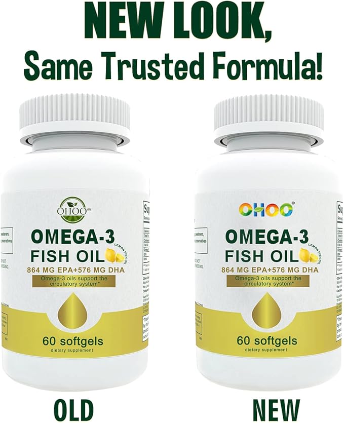 Omega-3 Fish Oil 2400mg, Expiration Date 31, 2023, 2023, Supplement 60 Softgels