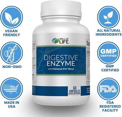 Digestive Enzyme: 700mg, 60 Vegetarian Capsules,