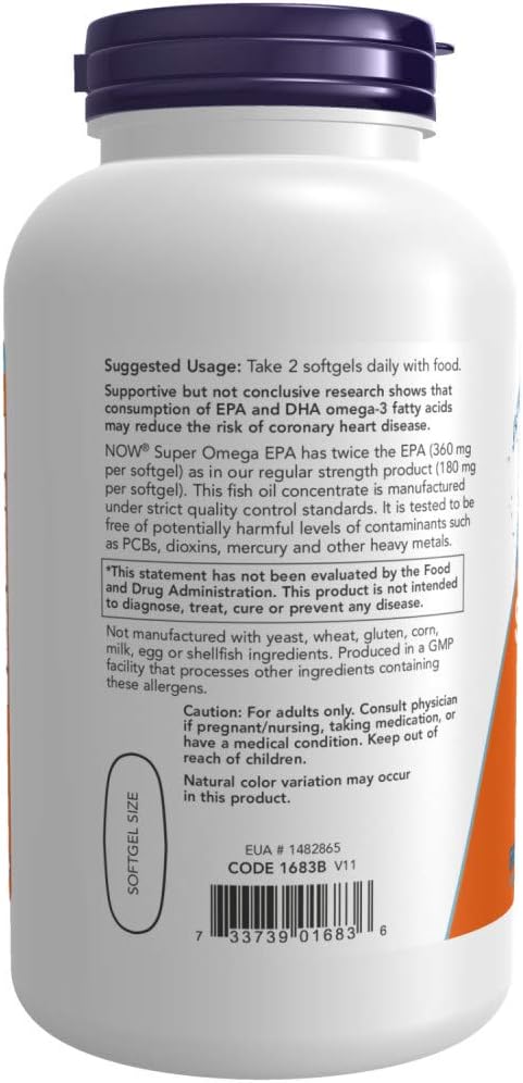 NOW Supplements, Super Omega EPA, 360 240 DHA, 240 Softgels