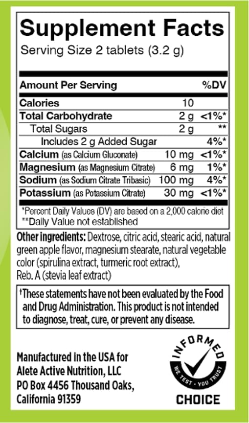 SaltStick Electrolyte FastChews Chewable Tablets | 120 Count - Green Apple | Salt Tablets for Runners, Sports Nutrition, Hydration Tablets, Electrolyte Chews | 12 Packets of 10 Tablets Each