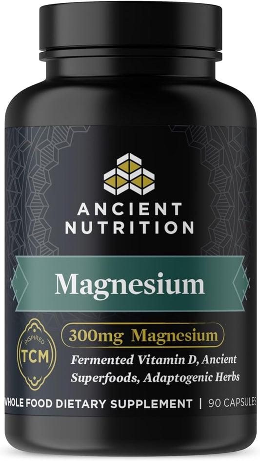 Magnesium Supplement by Ancient Nutrition, Magnesium 300mg with 90 Capsules