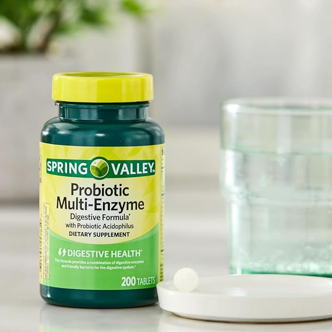 Spring Valley® Probiotic Multi-Enzyme Digestive Formula 200 ct. 400 ct (1) Collagen 30 Capsules