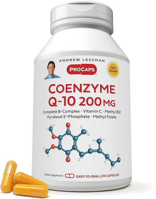 Andrew Lessman Coenzyme Q-10 200 mg 360 Capsules – Essential for Energy Production and Optimum Key Organ Function, Anti-Oxidant Support, Depleted by Aging, Plus B-Complex. Easy to Swallow Capsules