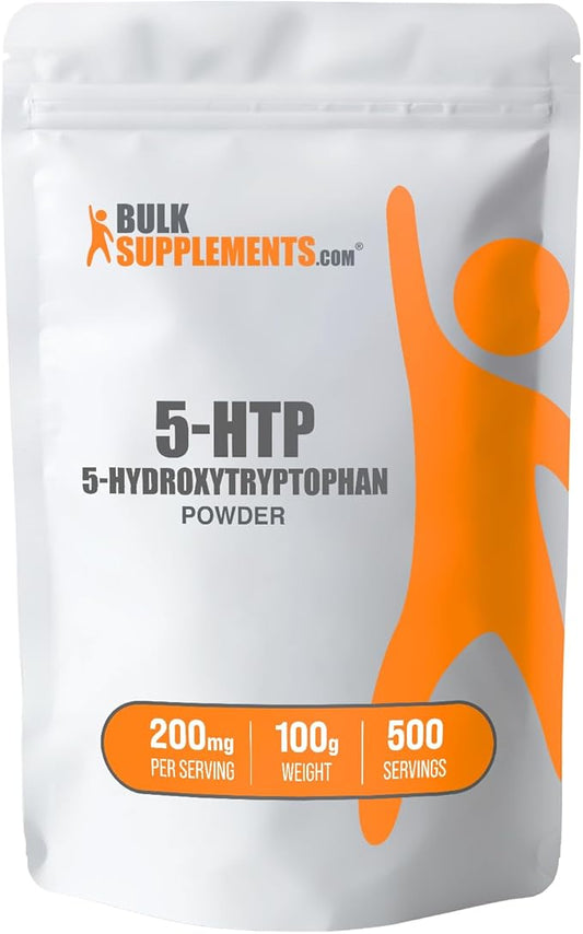 BulkSupplements.com 5-HTP Powder 5-Hydroxytryptophan, 5 5 HTP 5-HTP 200mg, 200mg, Mood 200mg per 100g (3.5 (3.5 oz) 1)