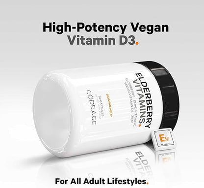 Codeage Organic Black Elderberry Supplement 90 Capsules