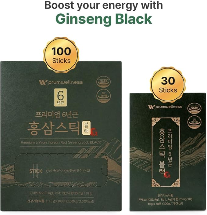 Korean Red Ginseng Sticks –Premium Red 25mg] 30P) 30P)
