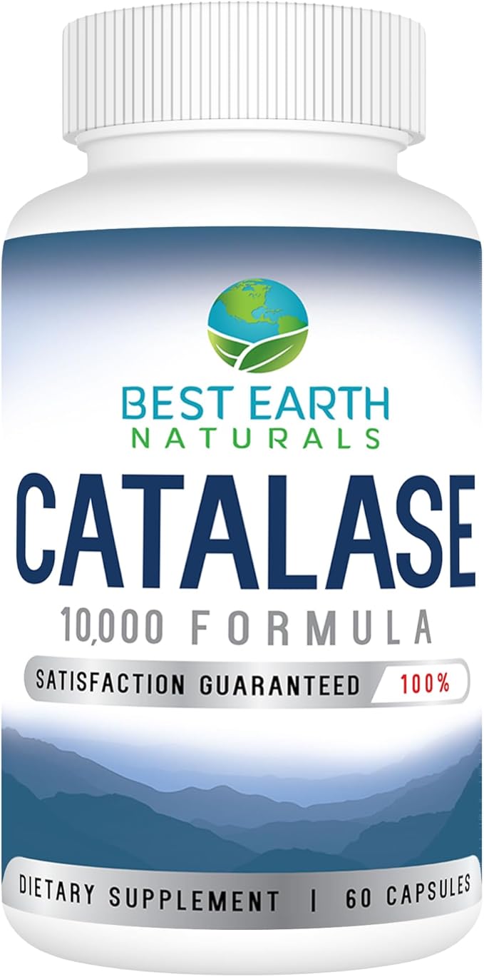 Catalase Supplement 10,000 with Saw Palmetto, 60 Capsules