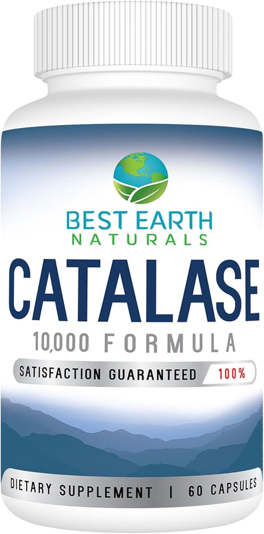 Catalase Supplement 10,000 with Saw Palmetto, 60 Capsules