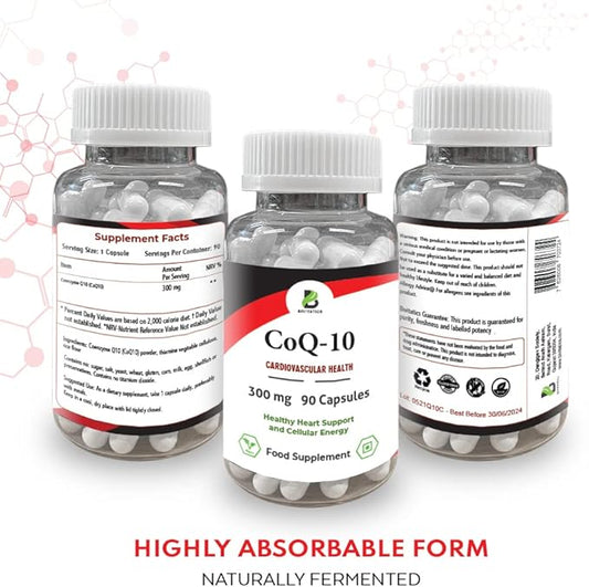Co Enzyme Q10 300mg Capsules, 90 CoQ10 Capsules,