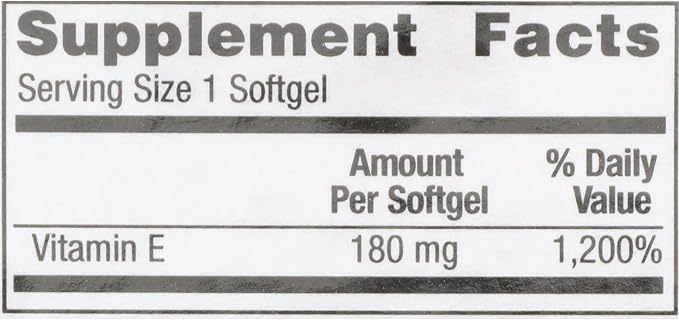 GeriCare Vitamin E Supplement 180 mg (400 IU) 100 Count 1)