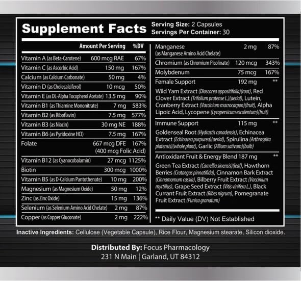 Women's Daily Super Multivitamin - 180 Capsules
