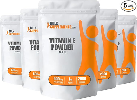 BulkSupplements.com Vitamin E 400 IU Powder 500mg per 5kg (11 (11 lbs) 5)