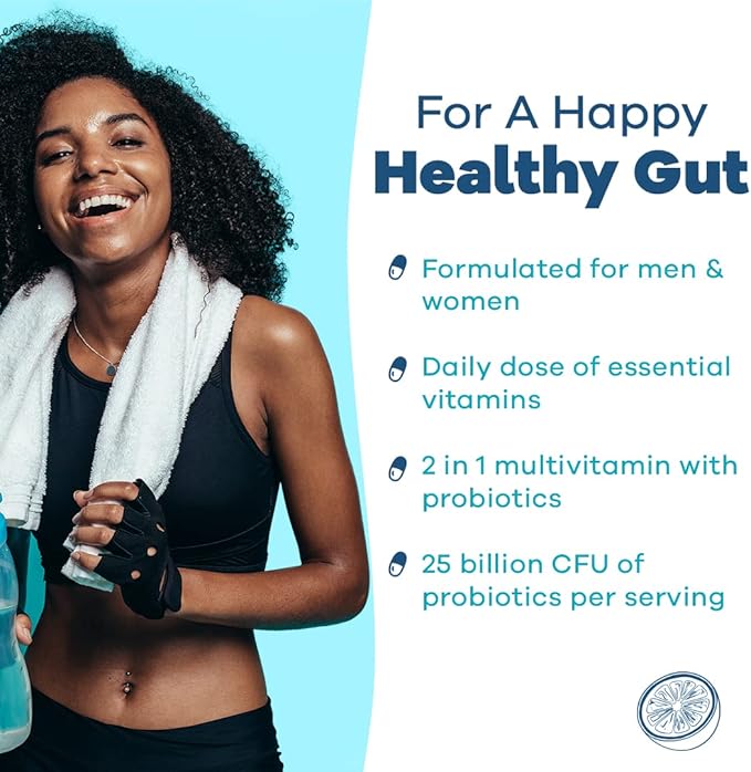 GOBIOTIX Probiotic Multivitamin Supplement 25 Billion 90 Capsules
