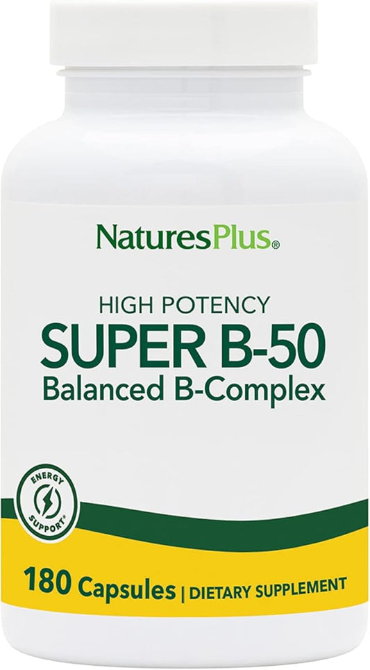 Nature's Plus Super B-50 Balanced B-Complex 180 Vegetarian