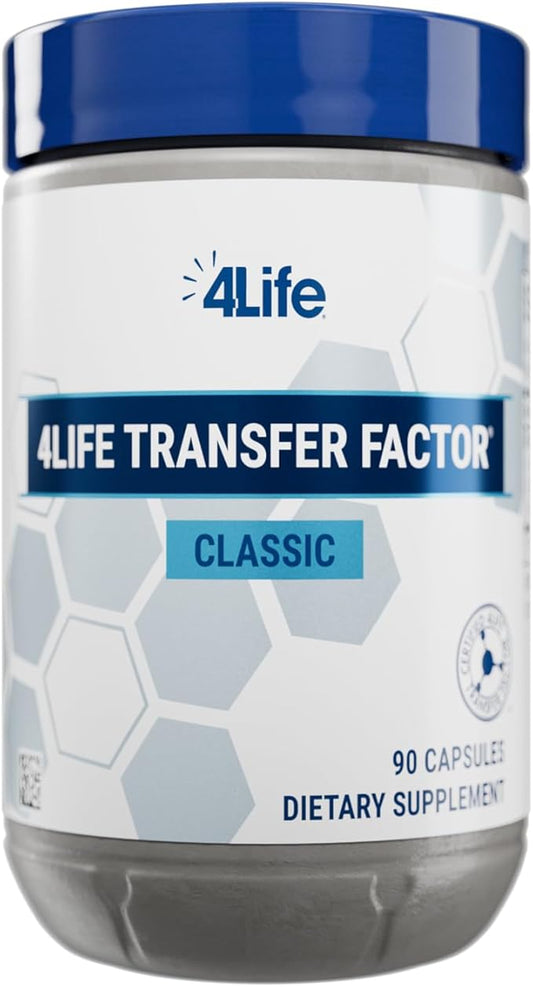 4Life Transfer Factor Classic - Immune Support Supplement with Cow Colostrum for Enhanced Immune System Recognition, Response, and Memory - for Ages 2 and Up - 90 Veggie Capsules