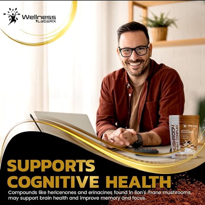 Mushroom Powder, 25 in 1 Mushrooms 2000mg - 25 Superfood 120 Servings