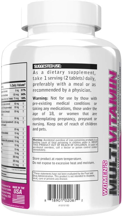 Evlution Nutrition Women's Multivitamin 120 Tablets, 60 Days
