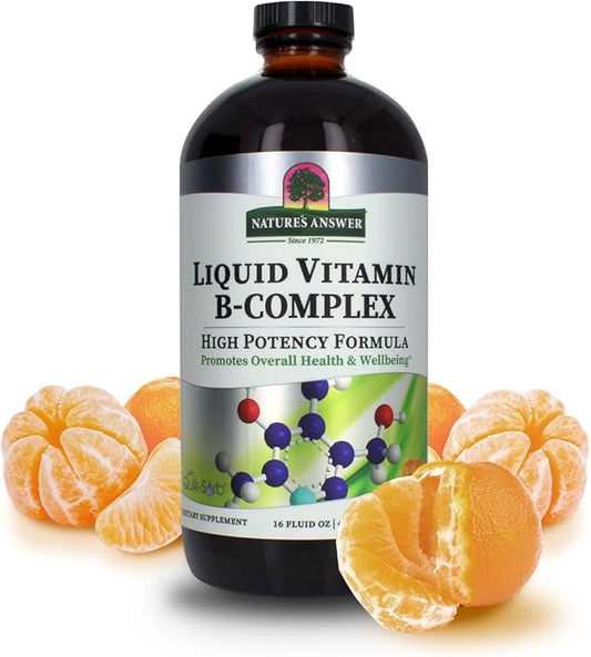 Nature's Answer Vitamin B Complex 16 Ounce Liquid Form | Supports Healthy Immune System | Promotes Stress Relief | Natural Energy