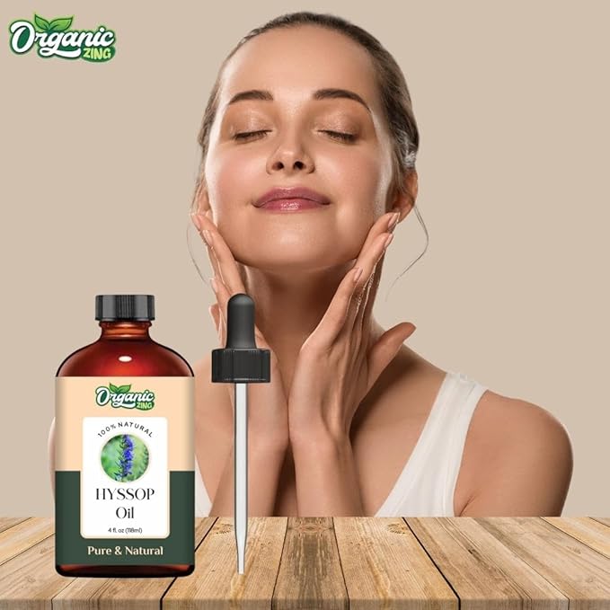 Hyssop (Hyssopus Officinalis) Oil | Pure & Natural Essential Oil for Skincare, Massage, Aroma and Diffusers - 118ml/3.99fl oz