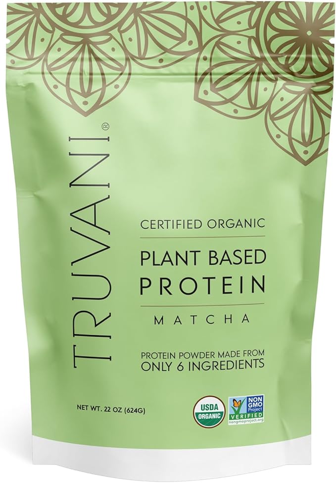 Truvani Vegan Pea Protein Powder 20g Organic 20 Servings