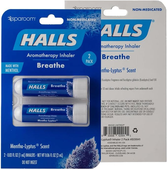 Halls Breathe Menthol with 100% Pure 2 Pack,