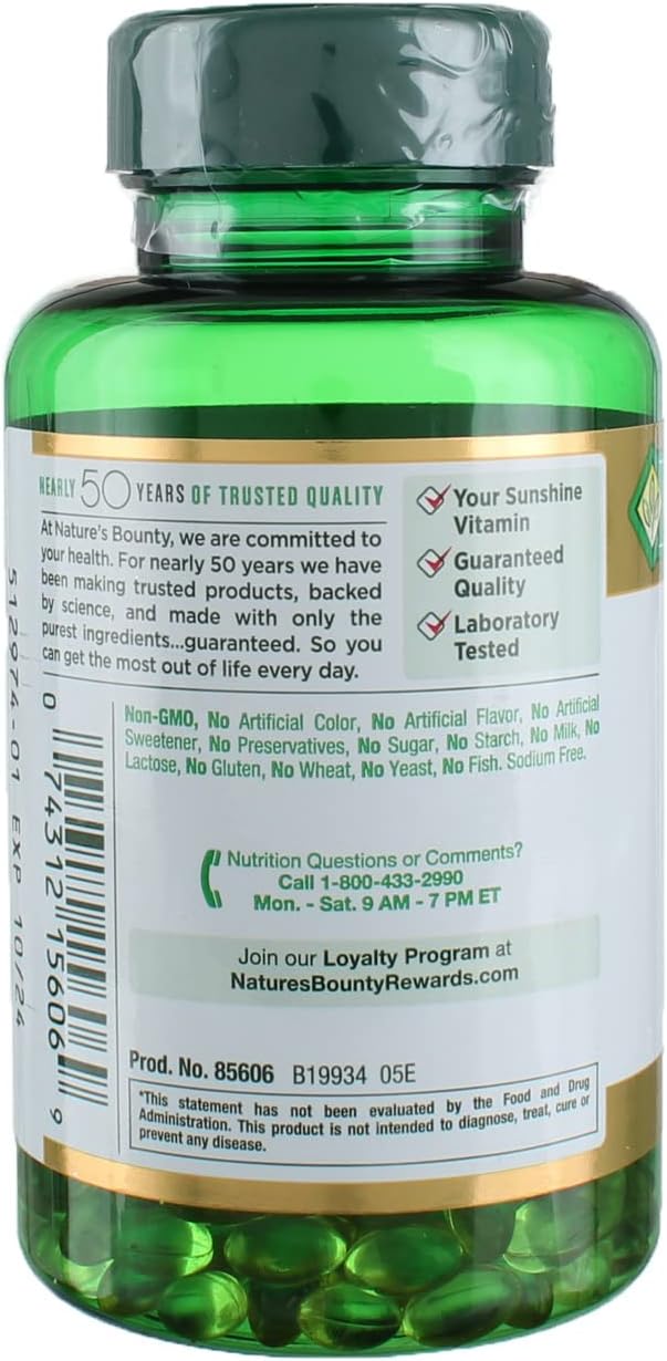 Nature's Bounty Vitamin D3-1000 IU, Rapid 250 ea 2)