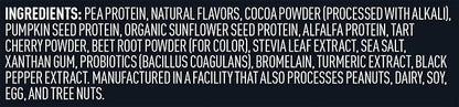 Vega Sport Premium Vegan Protein Powder, Chocolate 30g Plant 5g BCAAs, 12 x 1.6 oz