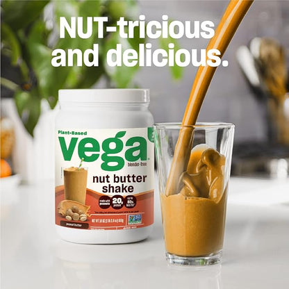Vega Nut Butter Shake, Peanut Butter 20g Protein, 1.39 lbs