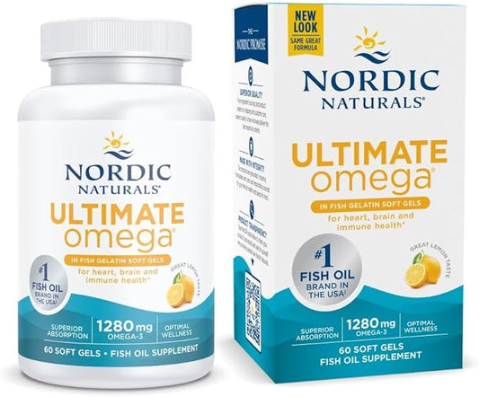 Nordic Naturals Ultimate Omega in Fish 60 Soft 1280 mg Omega-3 - 30 Servings