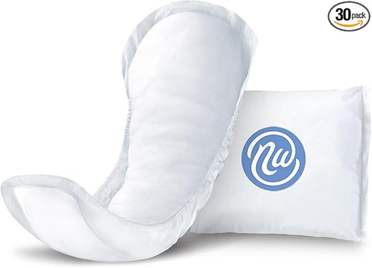 Incontinence Pads for Women, Skin-Safe Design, 12 in, 30 Count, 1 Pack