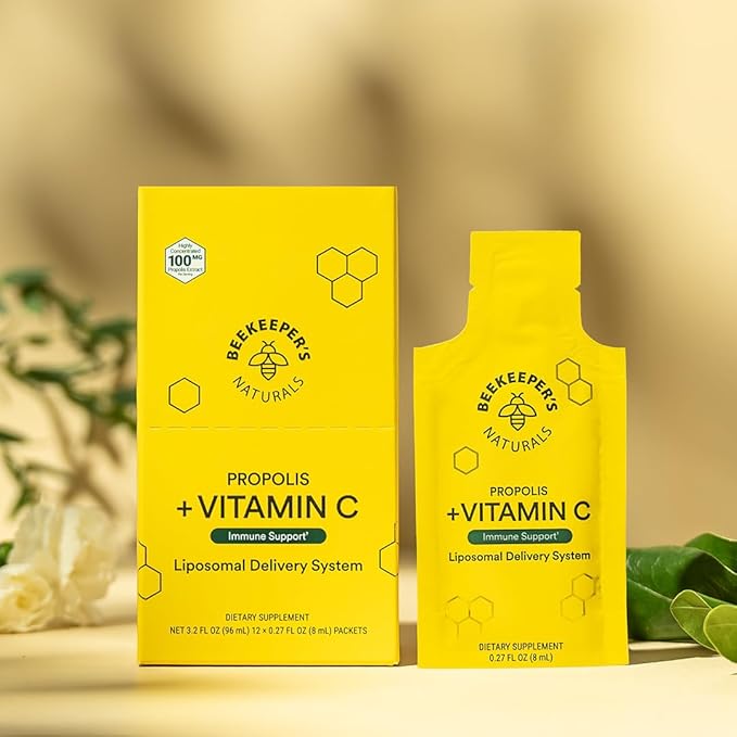 Propolis Liposomal Vitamin C by Beekeeper's 1000mg Vitamin 12 Ct