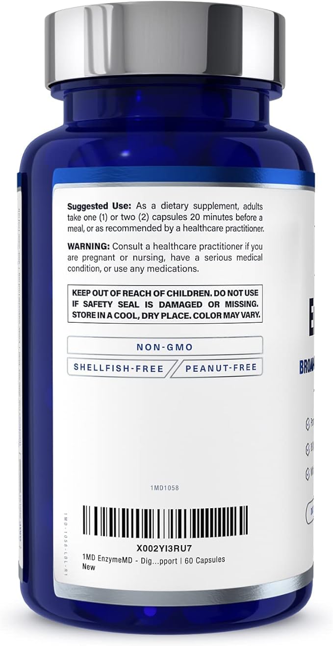 1MD Nutrition EnzymeMD 18 Plant-Based 120 Capsules (2-Pack)