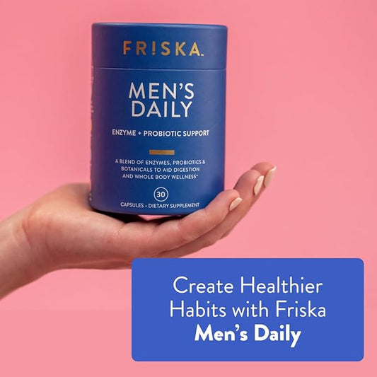 FRISKA Men’s Daily Digestive Enzyme and 90 Capsules