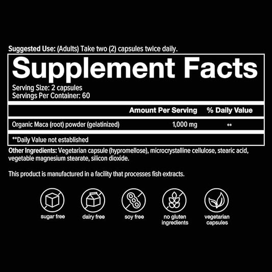 Youtheory Men's Maca 120 Vegetable