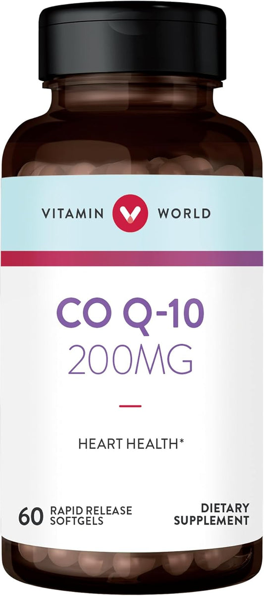 Vitamin World Co Q-10 200 mg 60 softgels, 10, Rapid-Release,