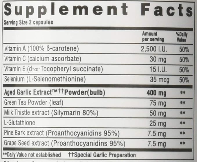 Kyolic Aged Garlic Extract Formula 105, 100 Capsules