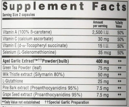 Kyolic Aged Garlic Extract Formula 105, 100 Capsules