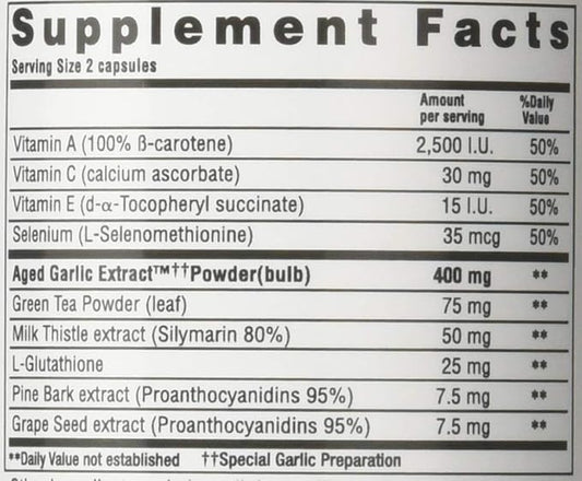 Kyolic Aged Garlic Extract Formula 105, 100 Capsules
