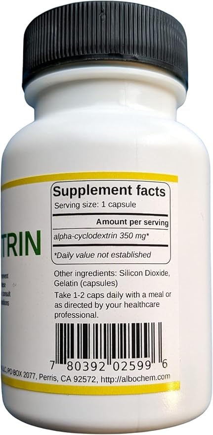Alpha Cyclodextrin Capsules, pack of 2 60 ct, (120 capsules