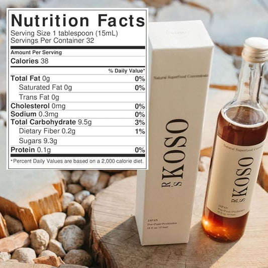 3-Day Cleanse by R's KOSO - Japanese Enzyme Drink Rich in Probiotics and Prebiotic, Made from 100+ Vegetables ＆ Fruits - Natural Support for Better Digestion & Gut Health + Detox + Cleanse - 16oz