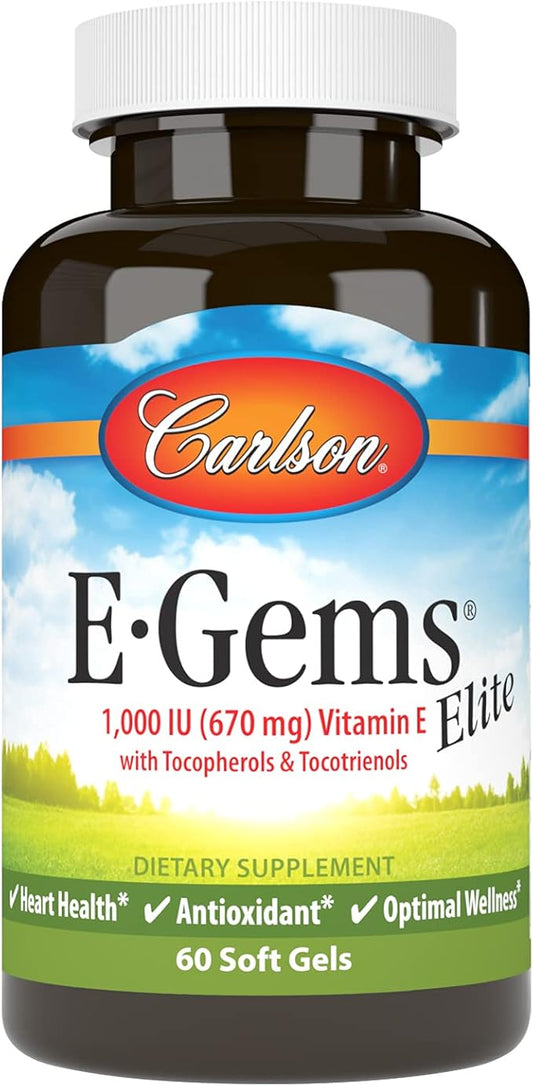 Carlson - E-Gems Elite, 1000 IU (670 mg) 60 Softgels