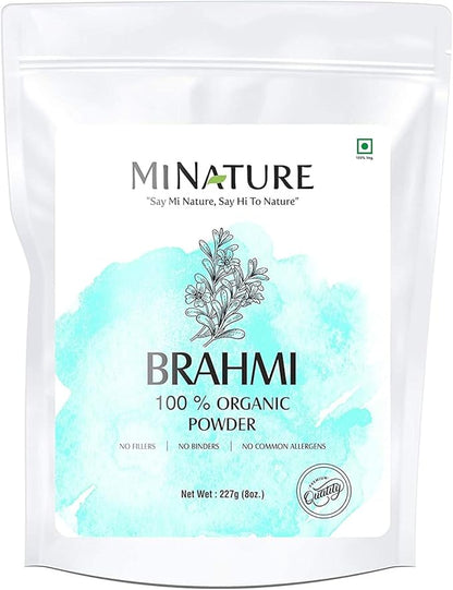 minature Organic Brahmi Powder (Bacopa Monnieri) 227 g 8 OZ 1/2 lb