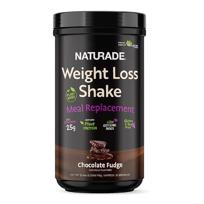 Naturade Plant-Based Weight Loss Shake, 25g 6g Dietary 18 Servings